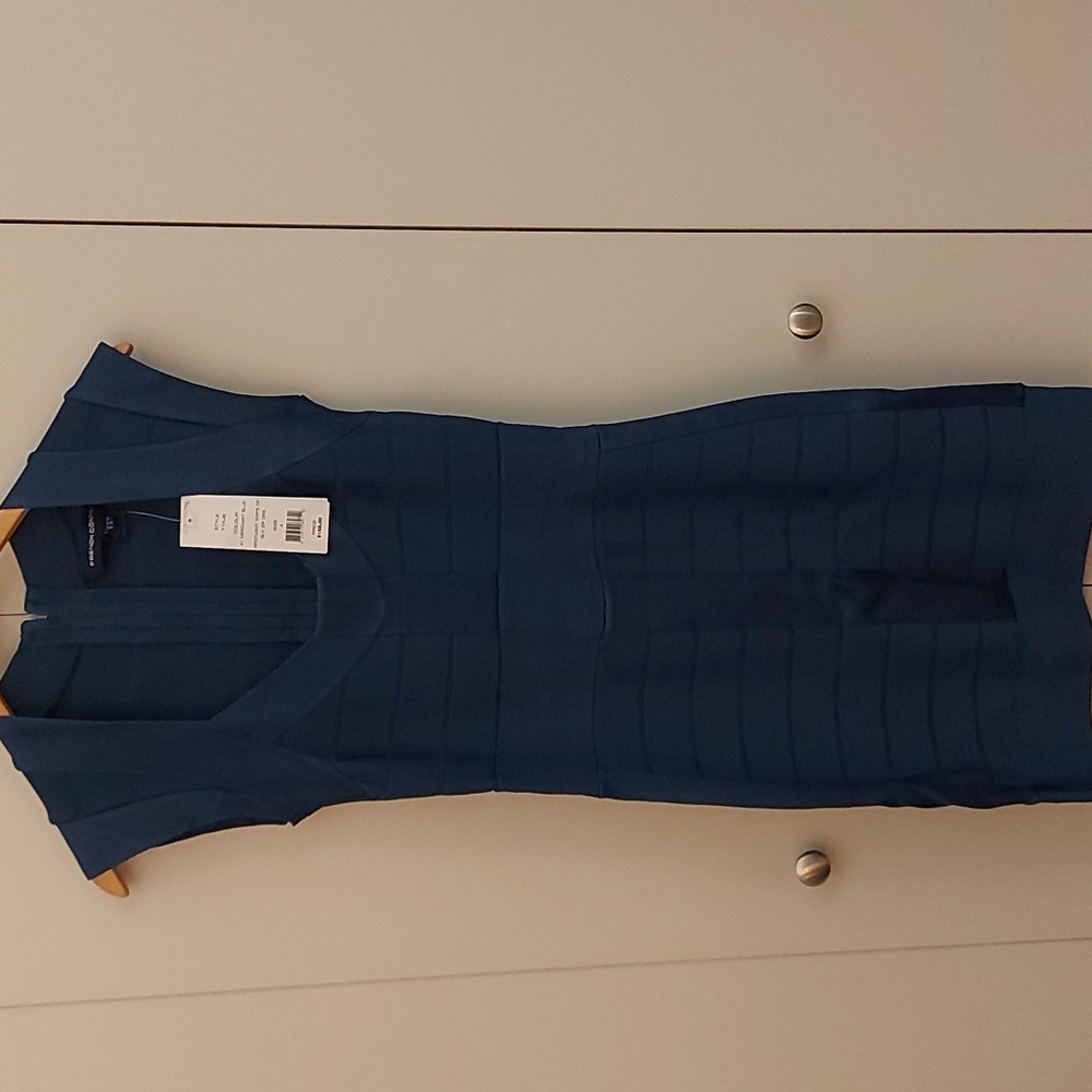 French Connection blue bandage dress